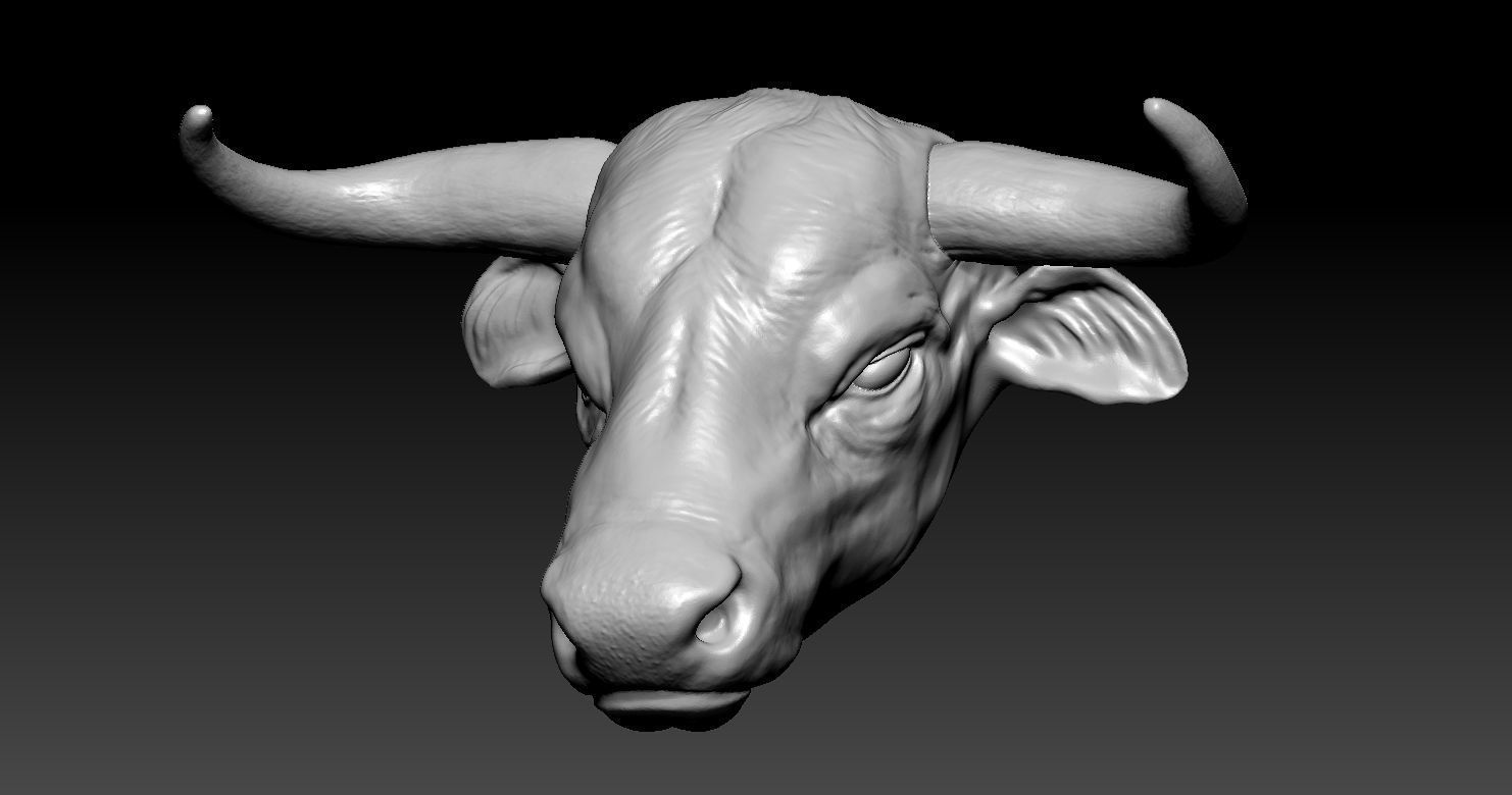 Bull Head Pendant 3D print model_6