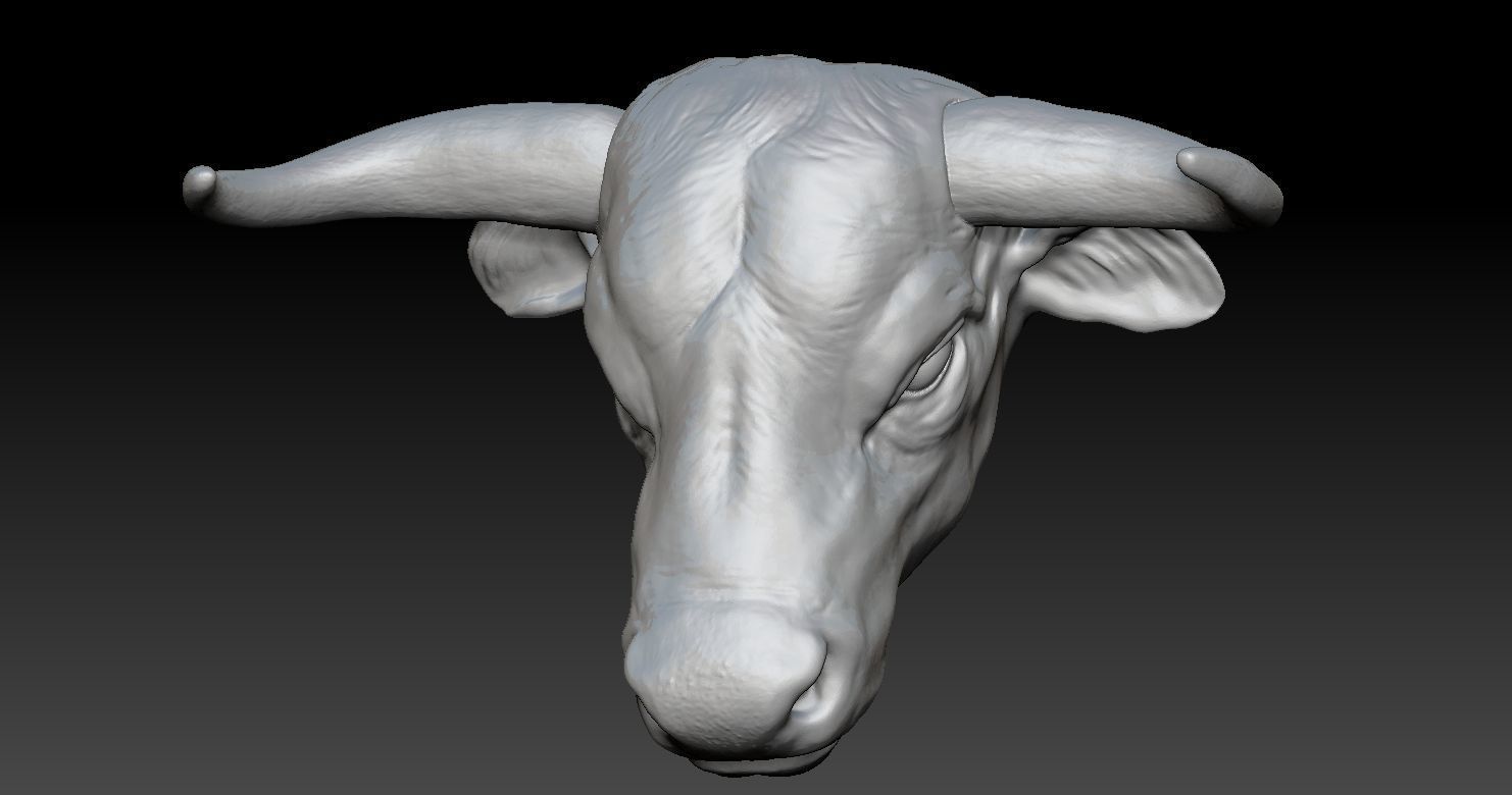 Bull Head Pendant 3D print model_10
