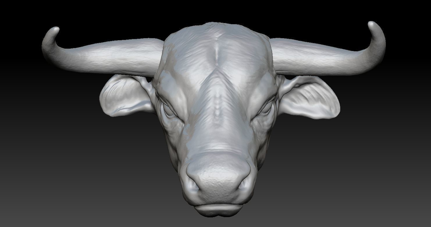 Bull Head Pendant 3D print model_8