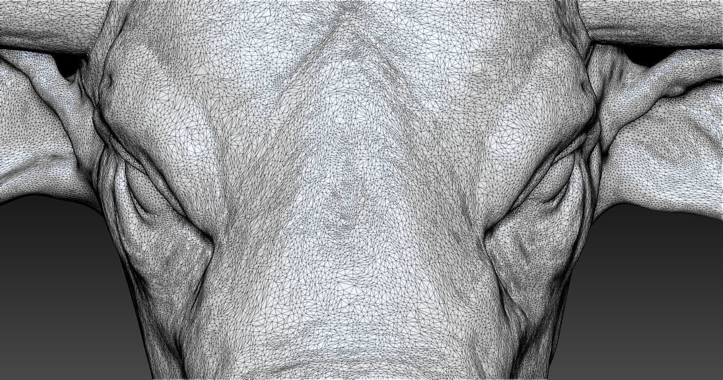 Bull Head Pendant 3D print model_7