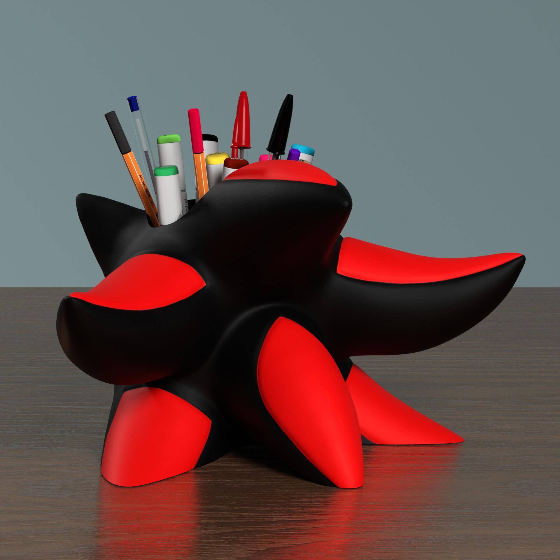 Shadow the Hedgehog Penholder - Sonic Series 3D print model_1