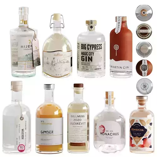 Bottles set 02 3D model