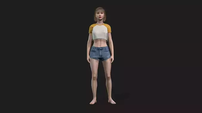 Modern Woman Character Fully Game Ready