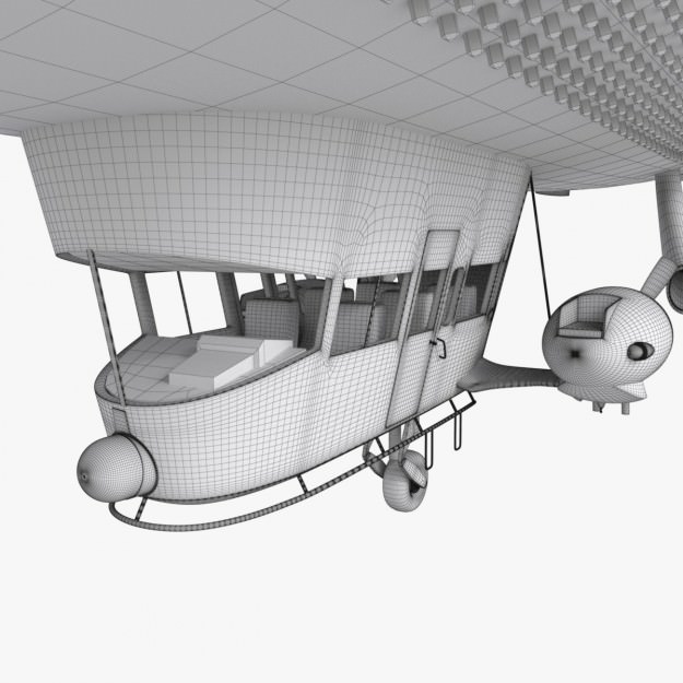 Good Year Blimp zeppelin - 02 3D model_11