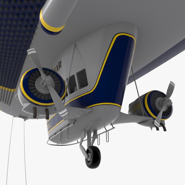 Good Year Blimp zeppelin - 02 3D model_7