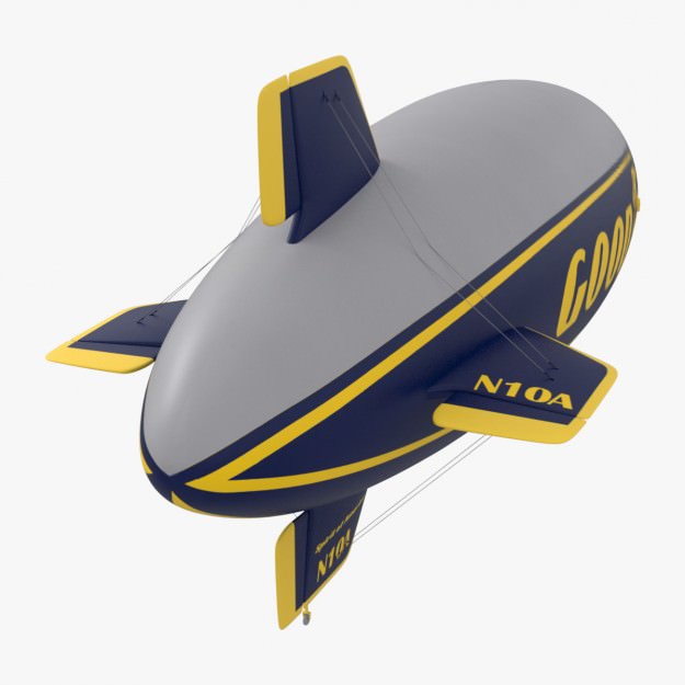 Good Year Blimp zeppelin - 02 3D model_3