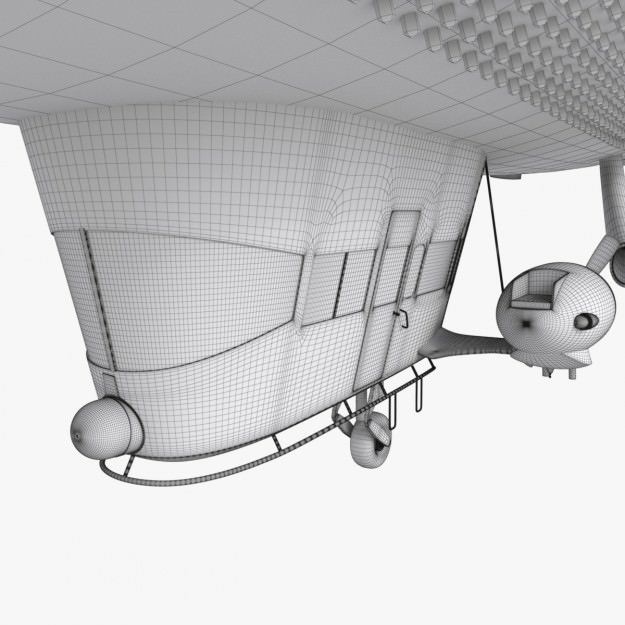 Good Year Blimp zeppelin - 02 3D model_10