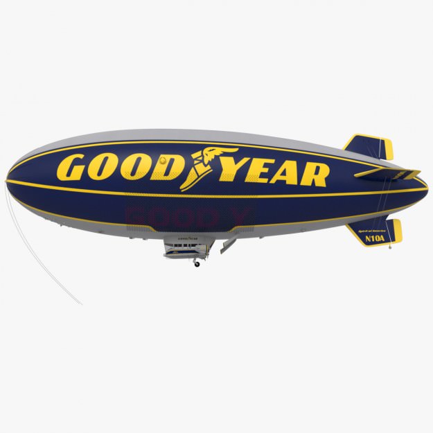 Good Year Blimp zeppelin - 02 3D model_1