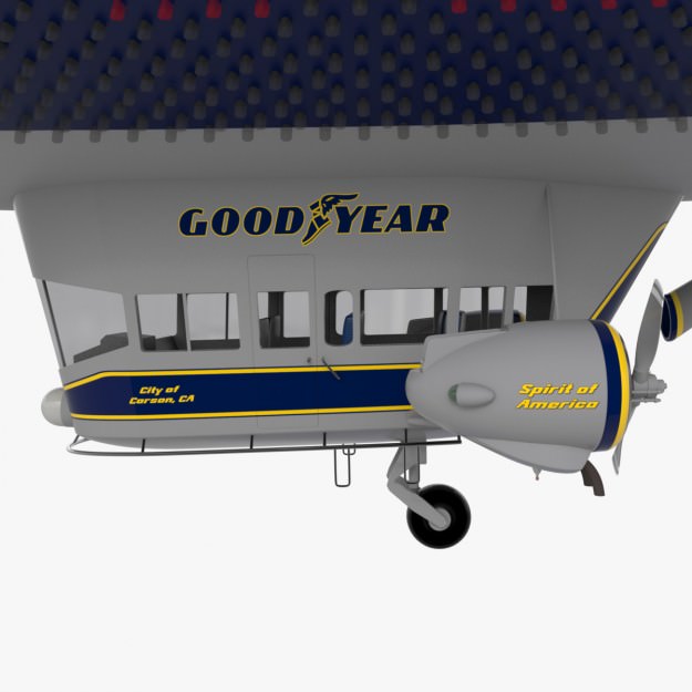 Good Year Blimp zeppelin - 02 3D model_6