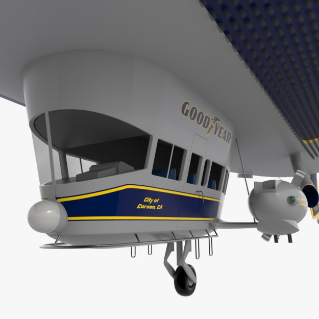 Good Year Blimp zeppelin - 02 3D model_5