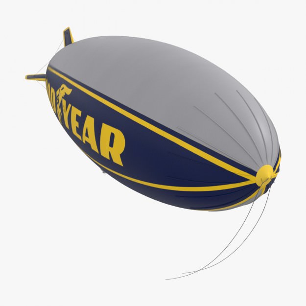 Good Year Blimp zeppelin - 02 3D model_4