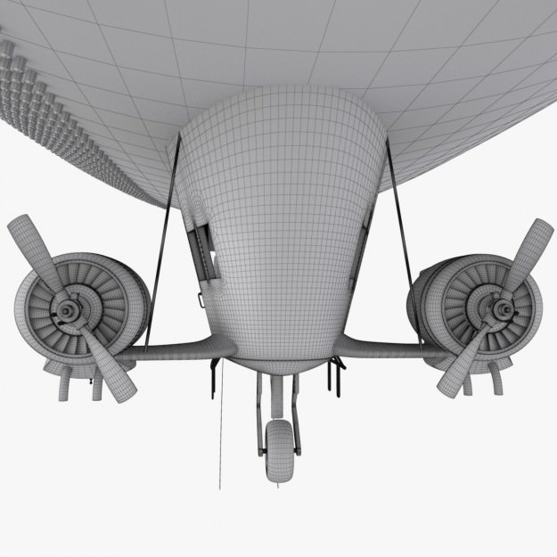 Good Year Blimp zeppelin - 02 3D model_13