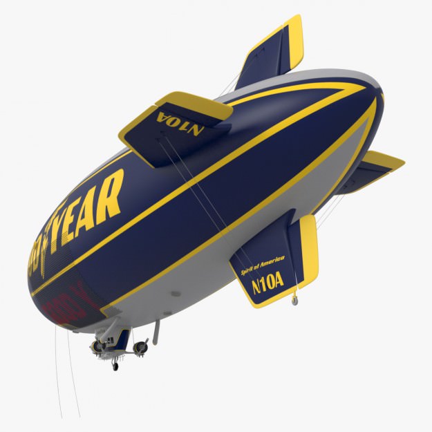 Good Year Blimp zeppelin - 02 3D model_2