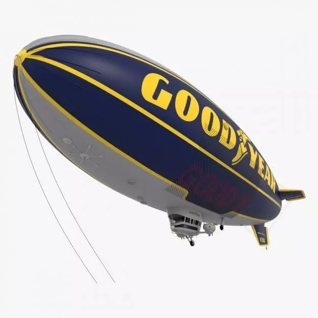 Good Year Blimp zeppelin - 02 3D model_0