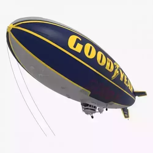 Good Year Blimp zeppelin - 02 3D model