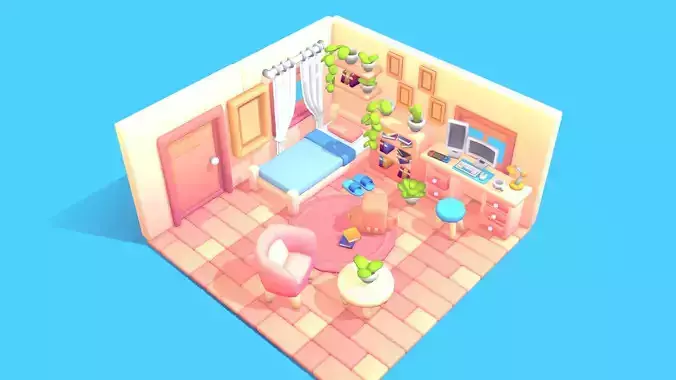 Isometric Bedroom