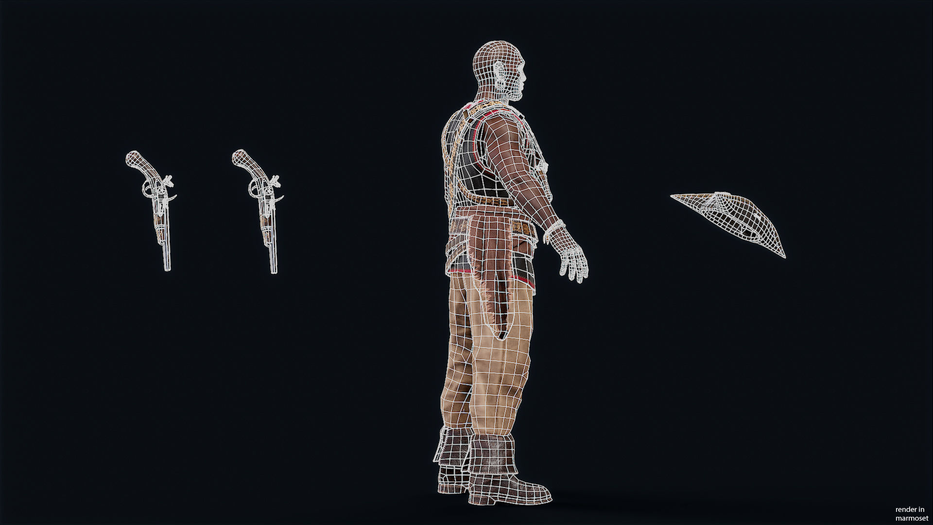 PIRATE 7R Low-poly 3D model_13