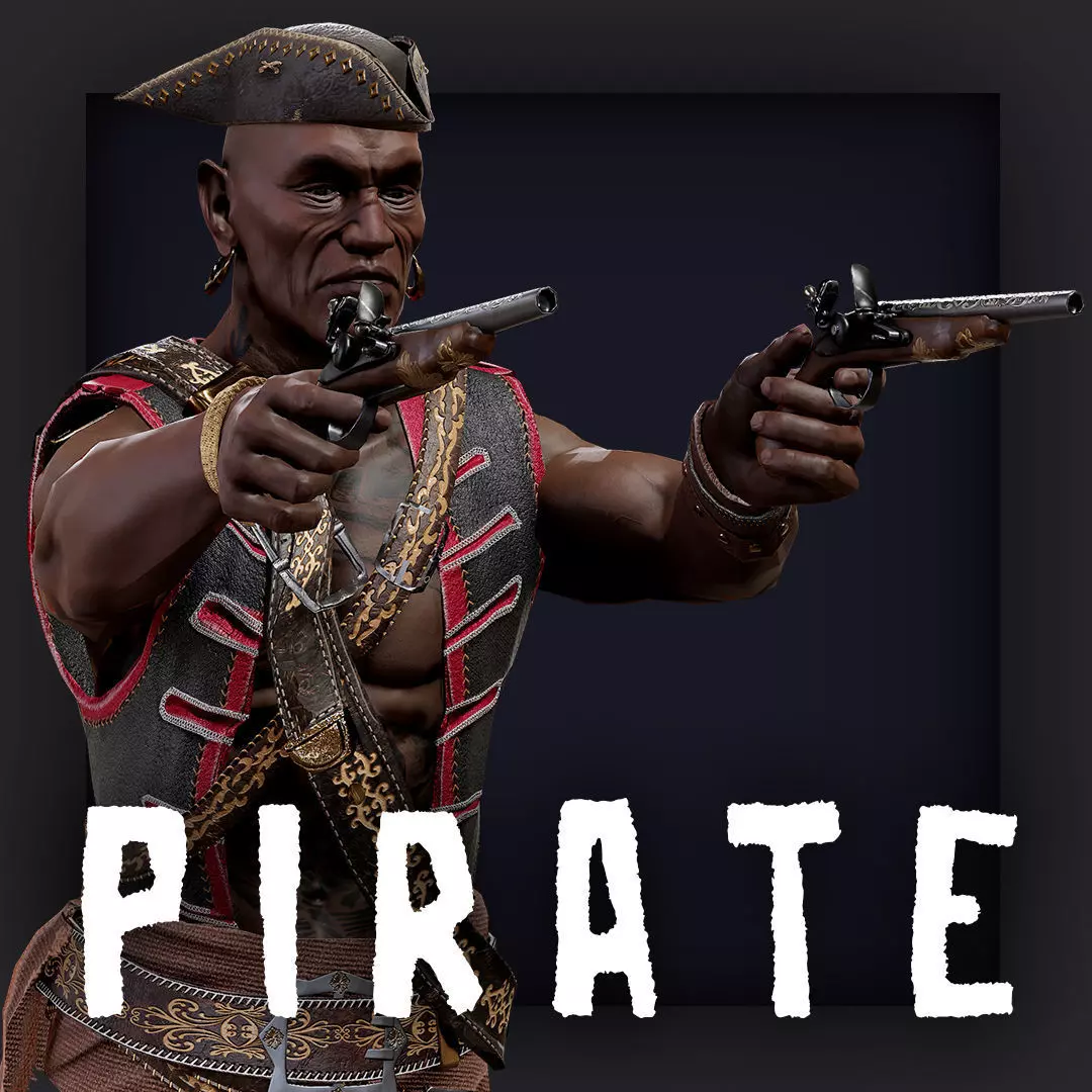 PIRATE 7R Low-poly 3D model_0