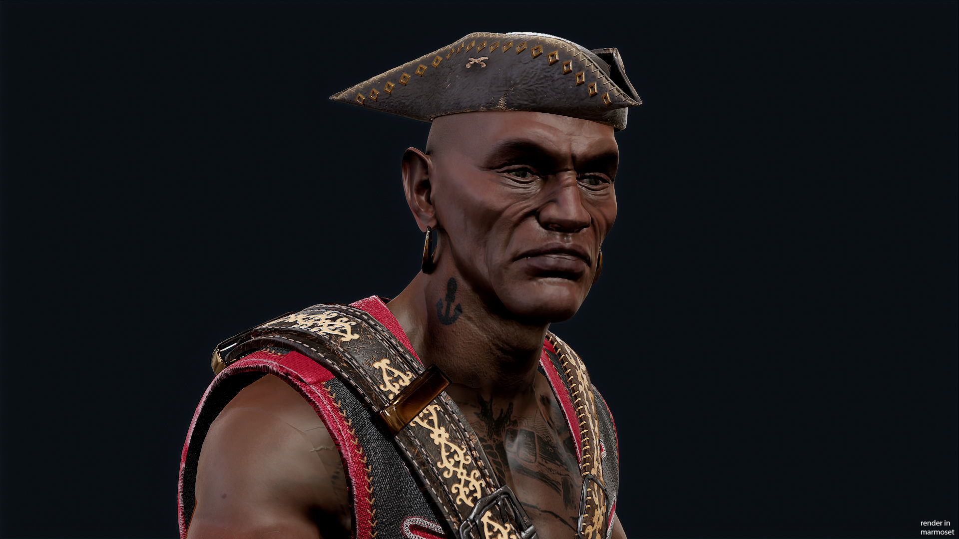 PIRATE 7R Low-poly 3D model_4