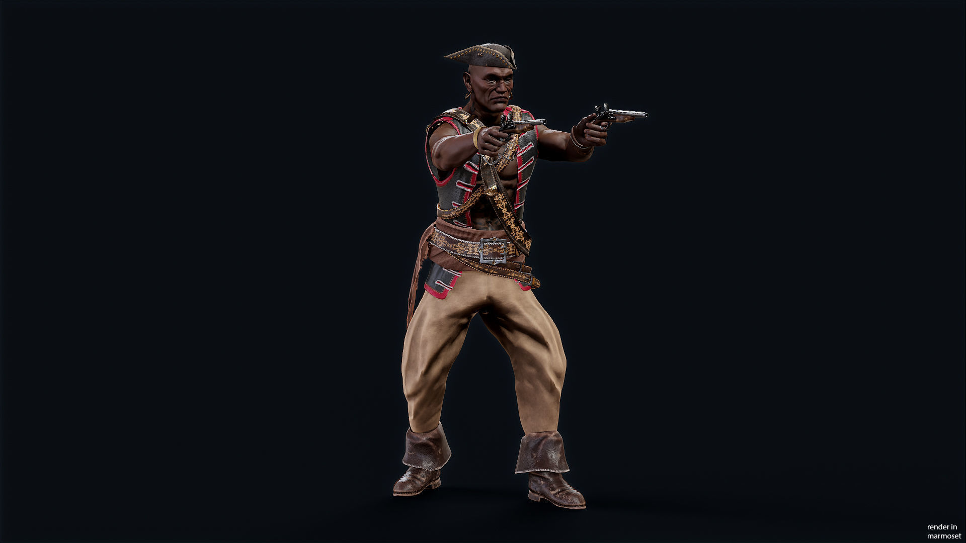 PIRATE 7R Low-poly 3D model_3