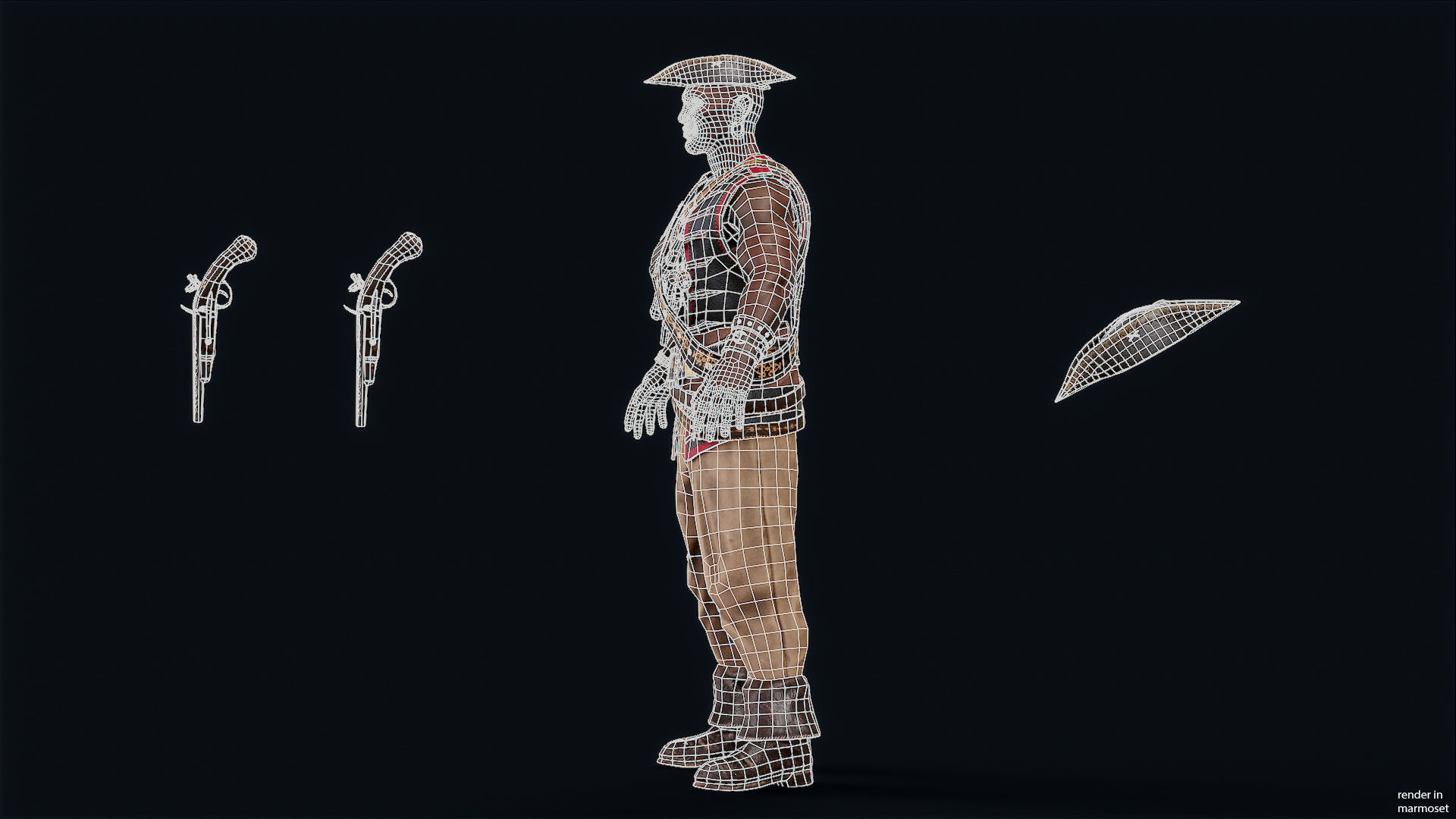 PIRATE 7R Low-poly 3D model_12