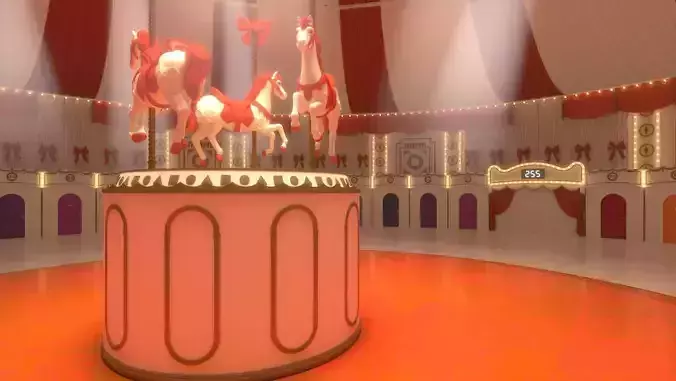 Squid Game season 2 Find A Partner Carousel game scene 3D model