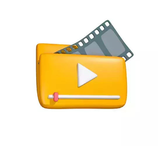 Video Folder 3d Icon
