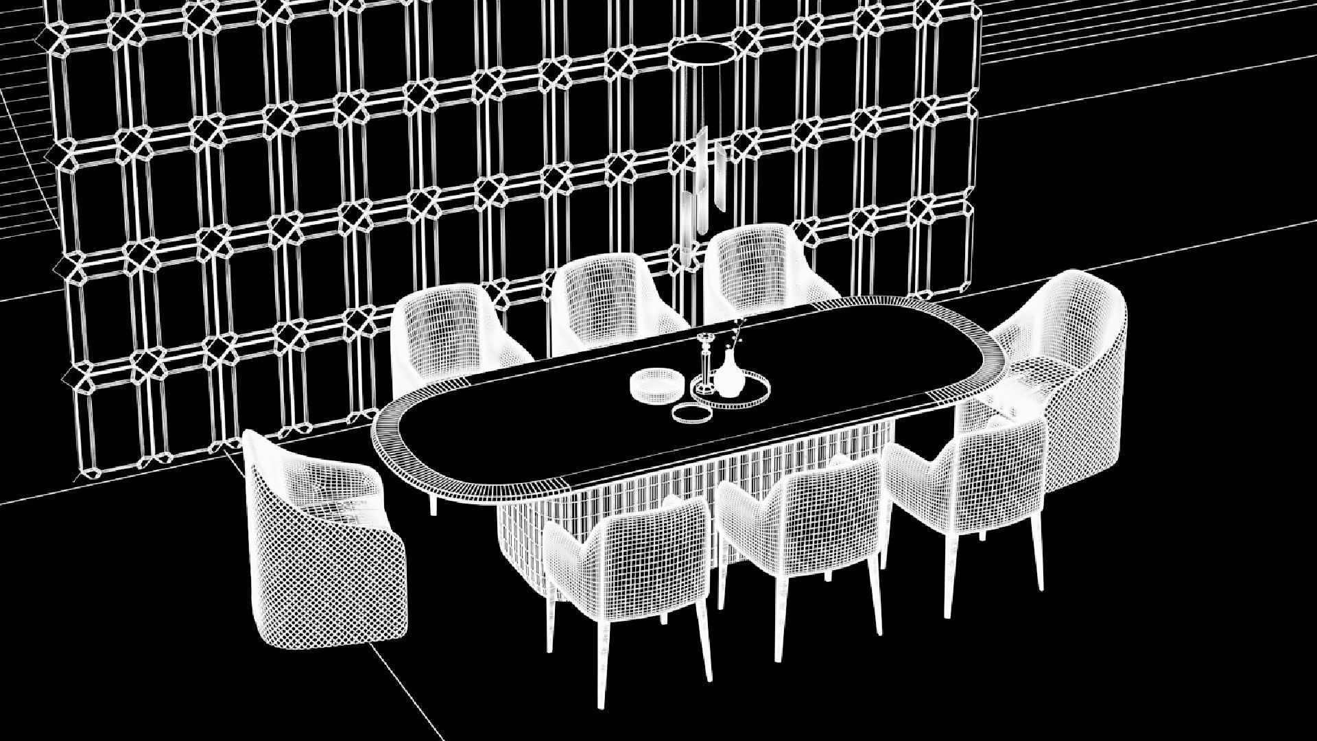 Dining Group Daytona 3D model_9