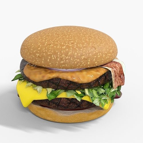 BURGER Low-poly 3D model 3