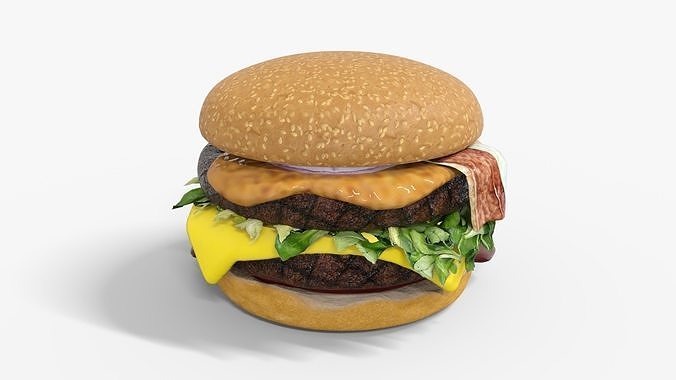 BURGER Low-poly 3D model 4