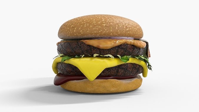 BURGER Low-poly 3D model 2