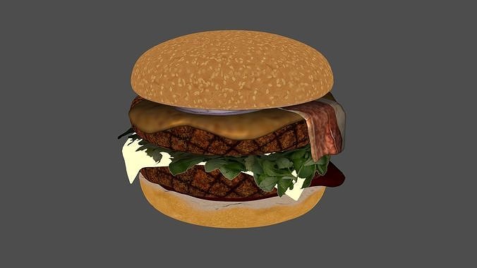 BURGER Low-poly 3D model 6