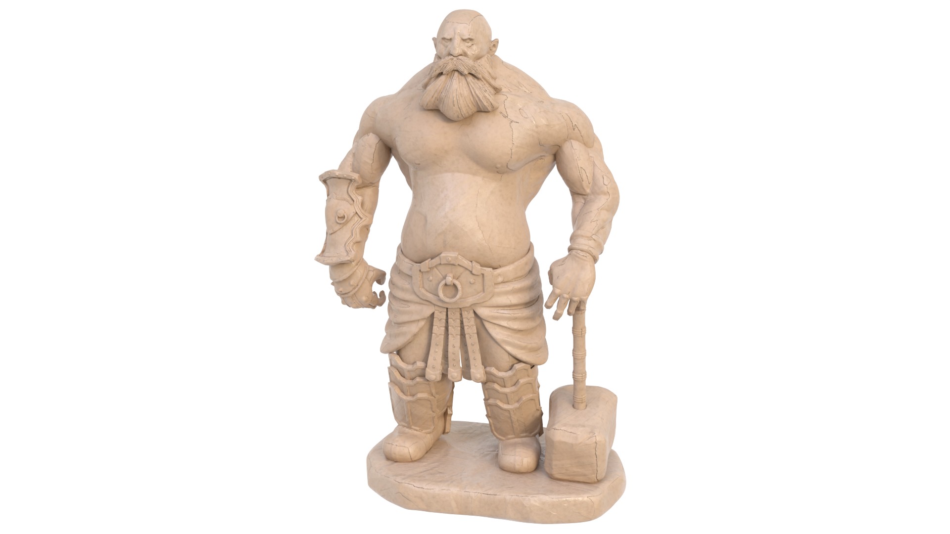 Viking sculpture 3D model_16