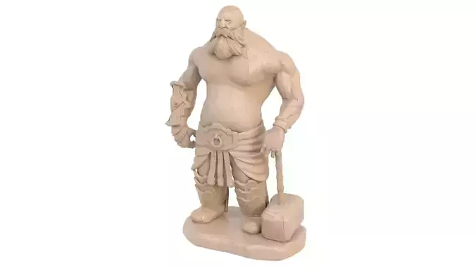Viking sculpture 3D model