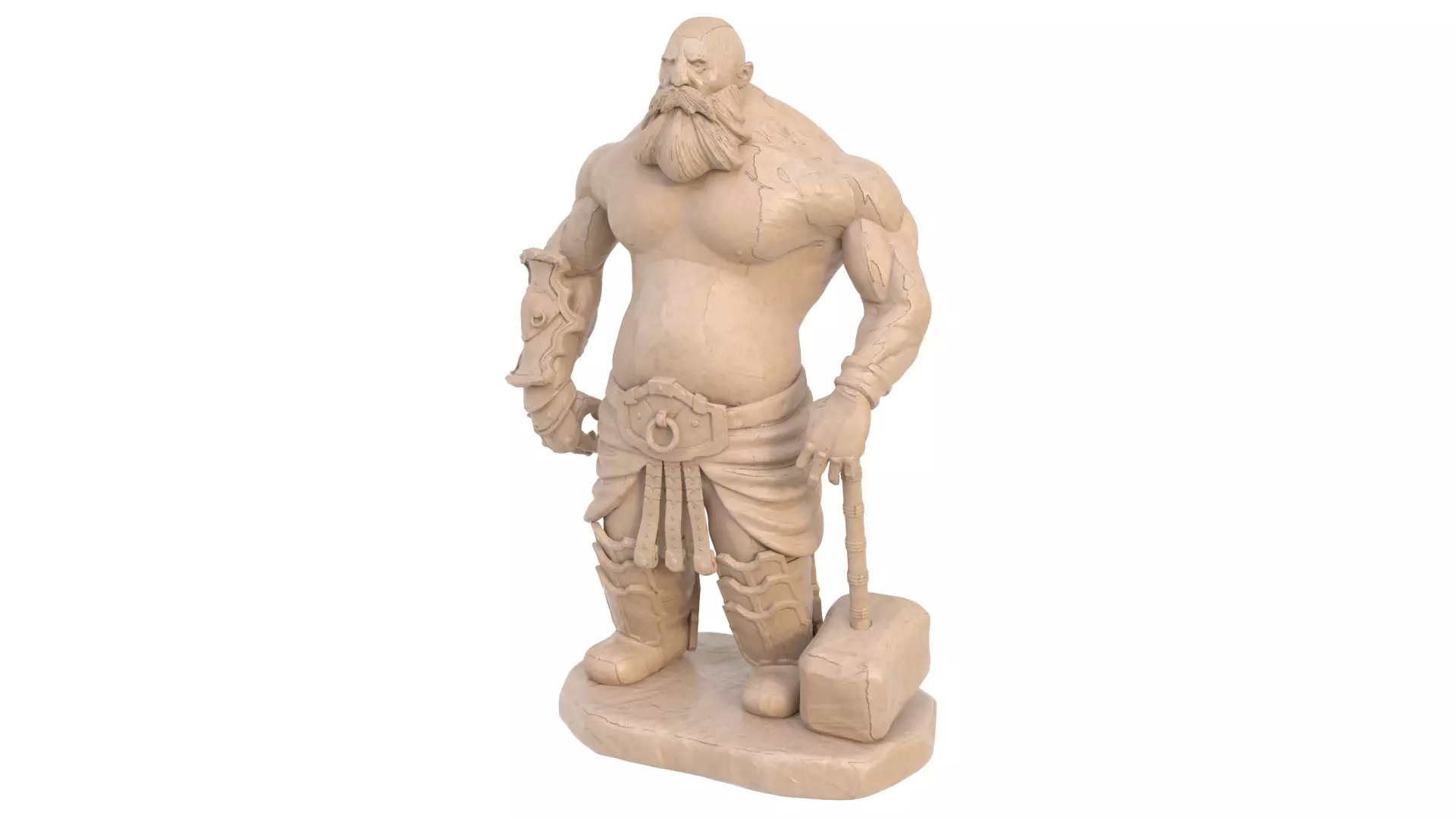 Viking sculpture 3D model_0