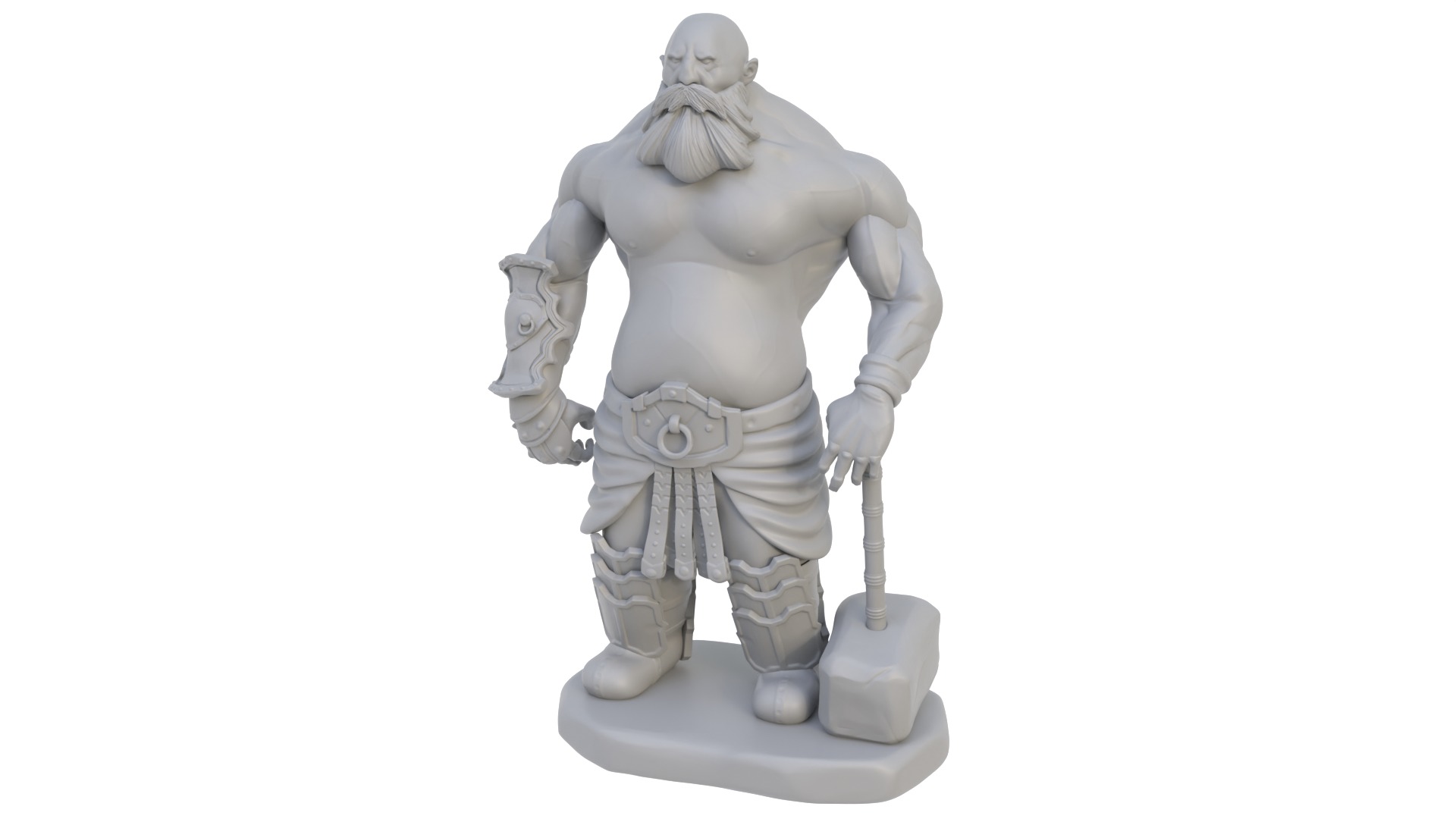 Viking sculpture 3D model_18