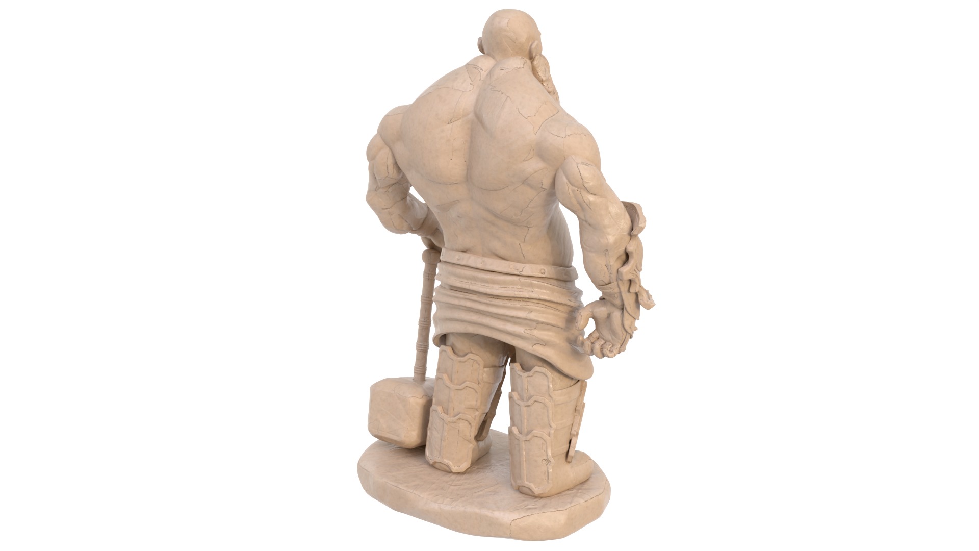 Viking sculpture 3D model_9