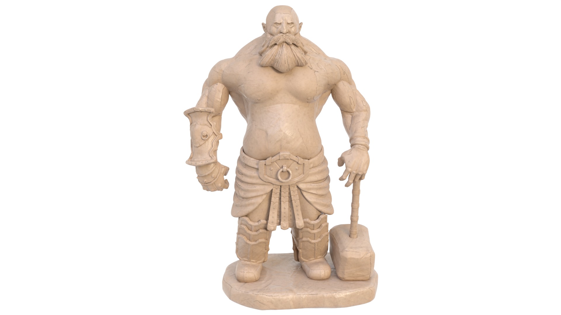 Viking sculpture 3D model_15