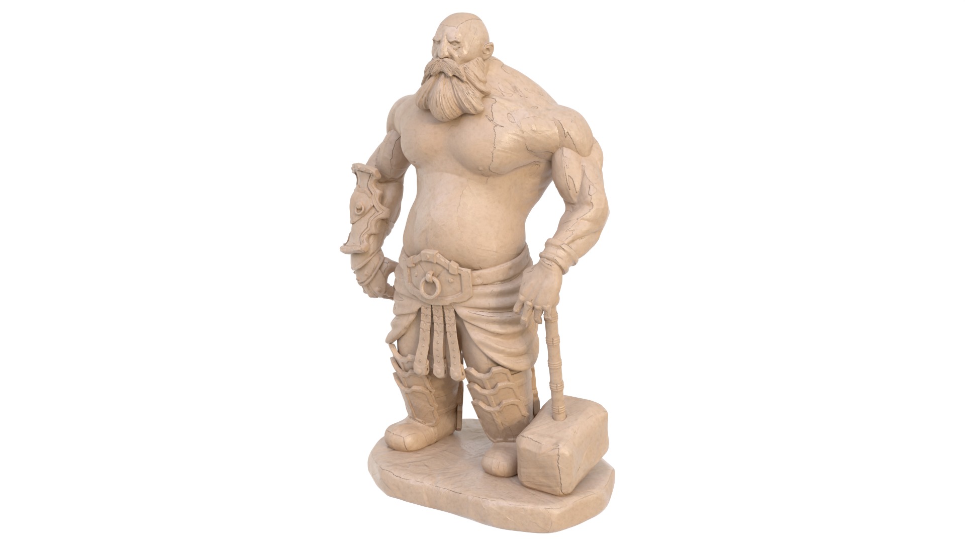 Viking sculpture 3D model_17