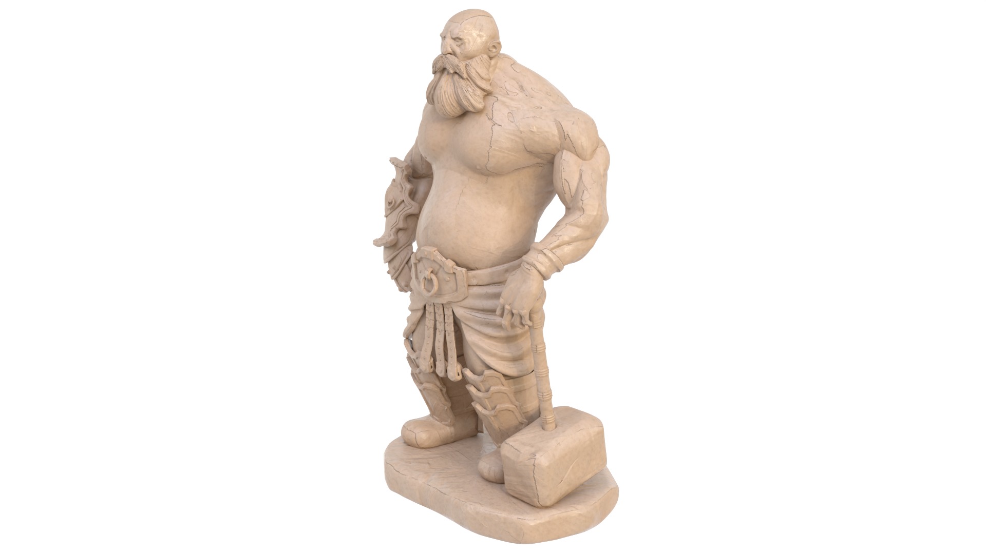 Viking sculpture 3D model_2