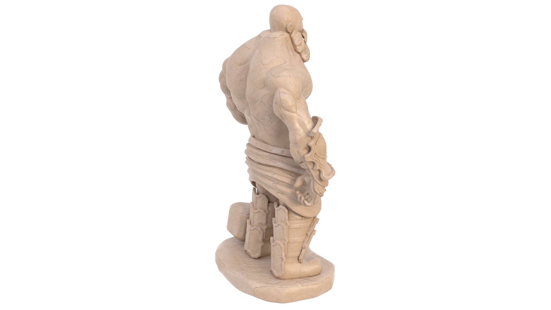 Viking sculpture 3D model_10