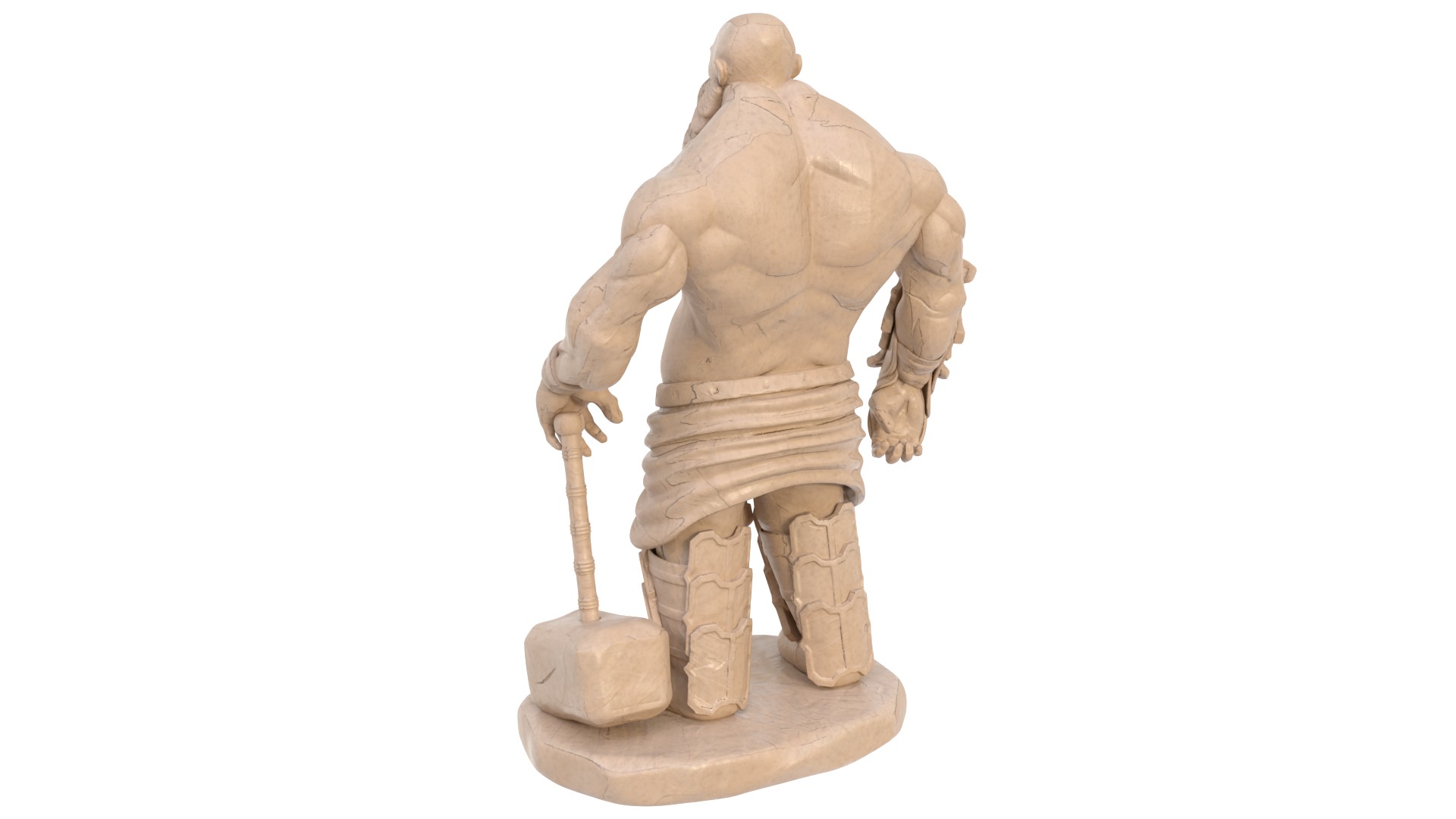 Viking sculpture 3D model_6