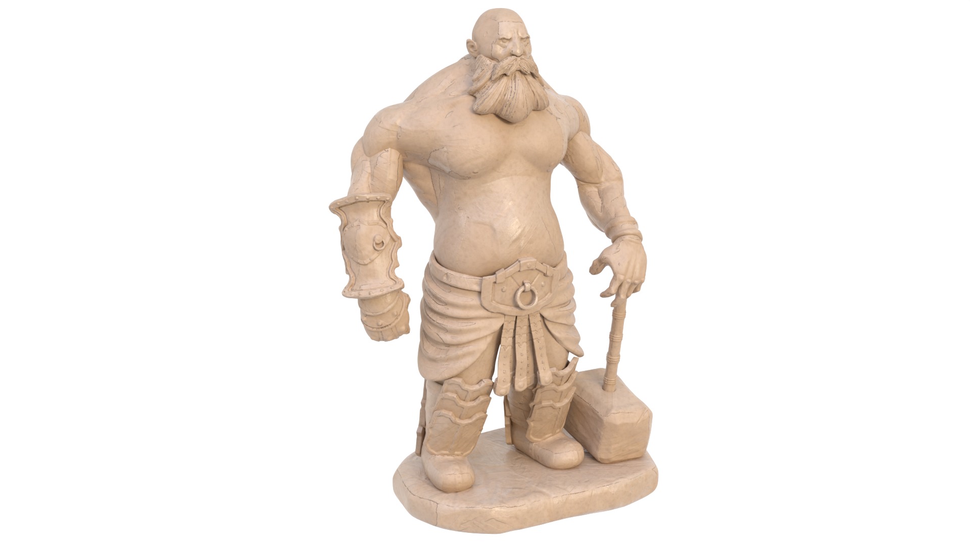 Viking sculpture 3D model_14