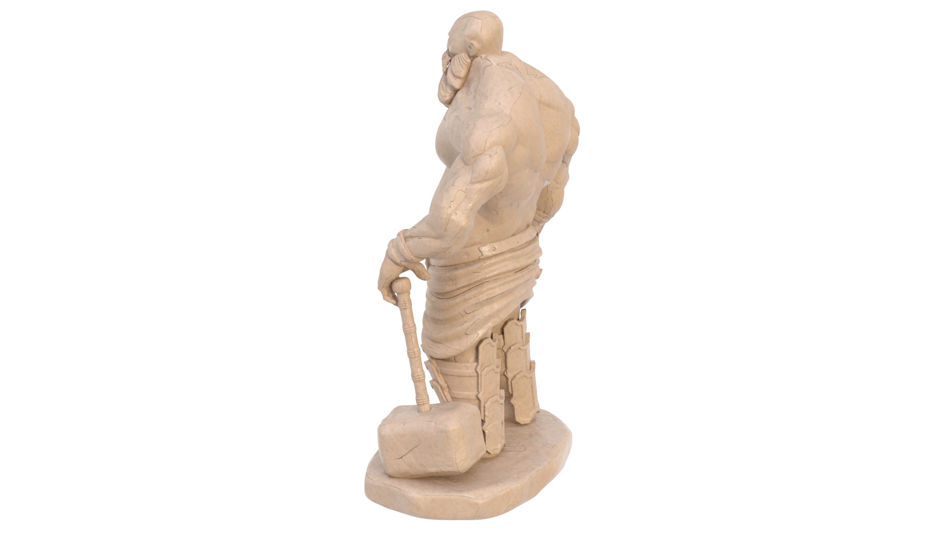 Viking sculpture 3D model_5
