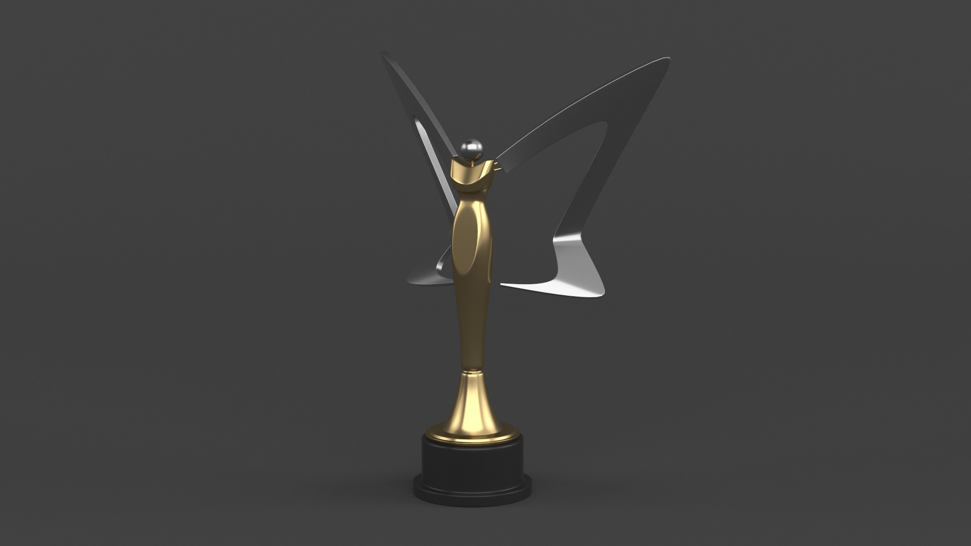 Gold Trophy Cups 3D model_2