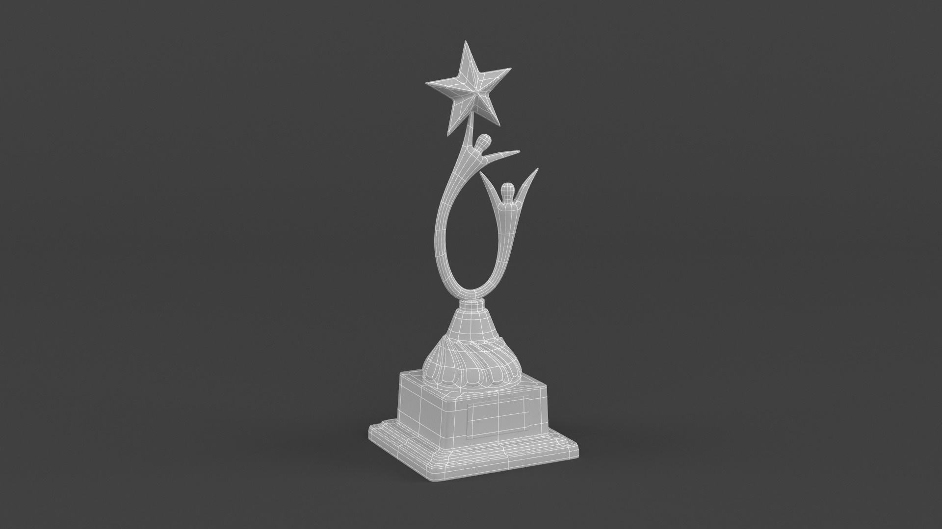Gold Trophy Cups 3D model_13