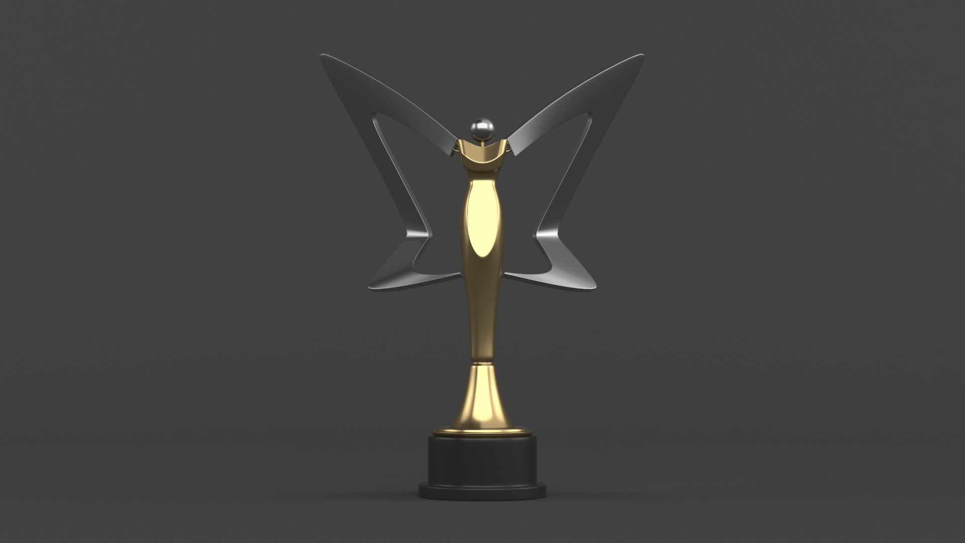 Gold Trophy Cups 3D model_1