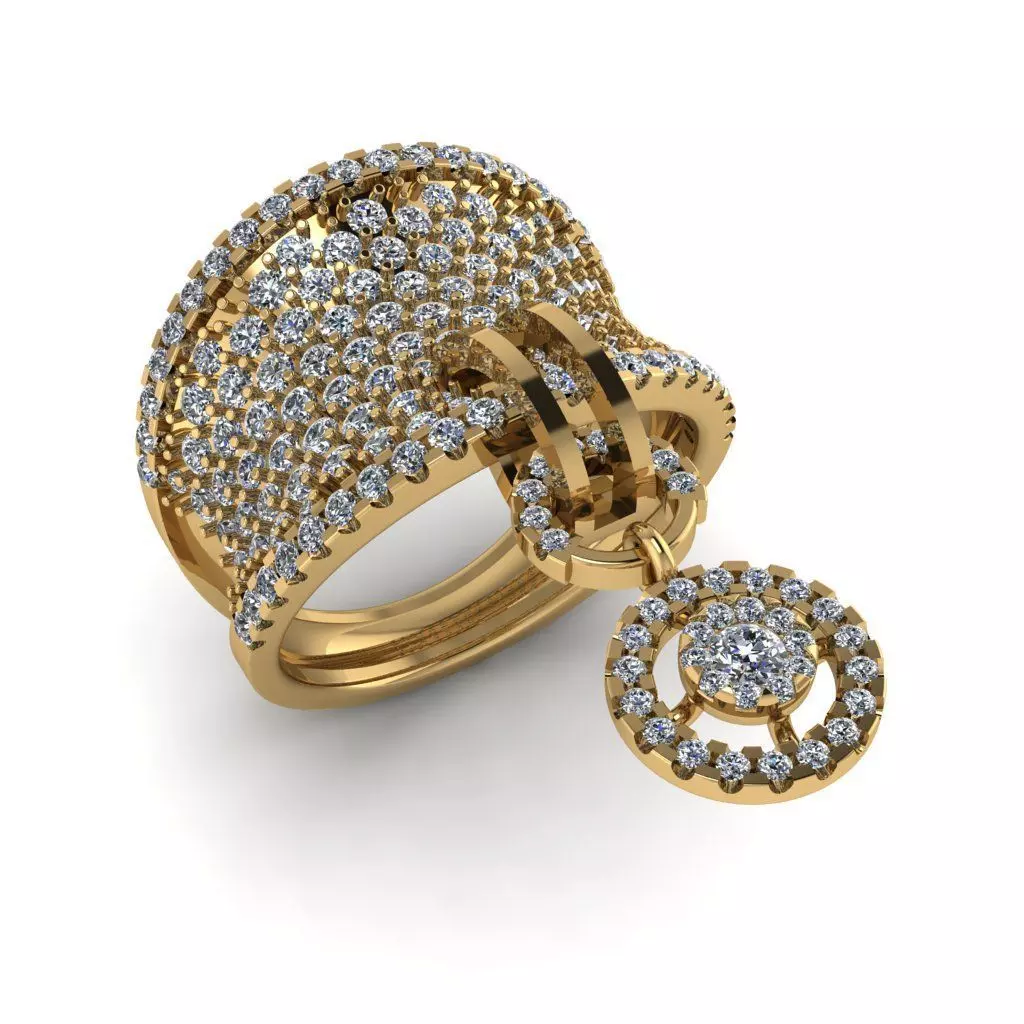 Jewelry 3D Models with render and 3dm stl -R-59 3D print model
