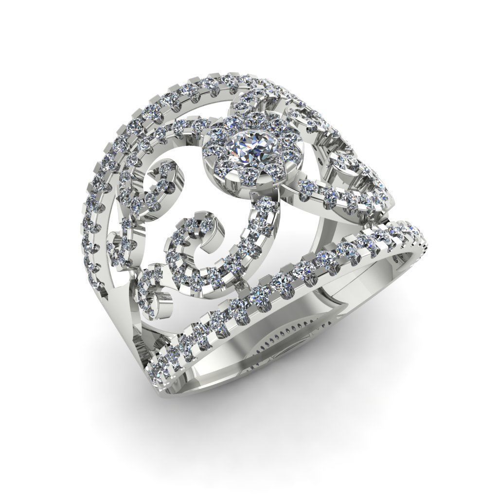 Jewelry 3D Models with render and 3dm stl -R-60 3D print model_2