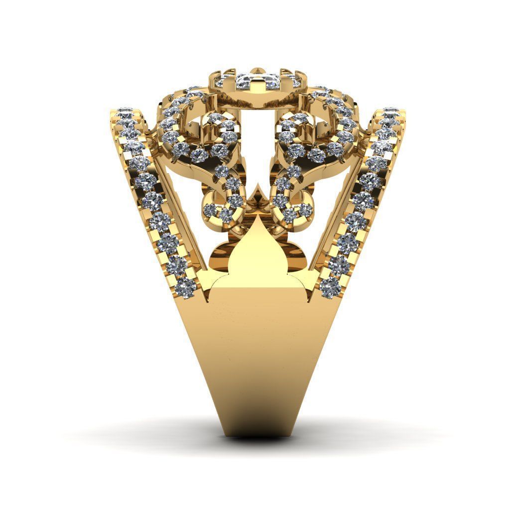 Jewelry 3D Models with render and 3dm stl -R-60 3D print model_9
